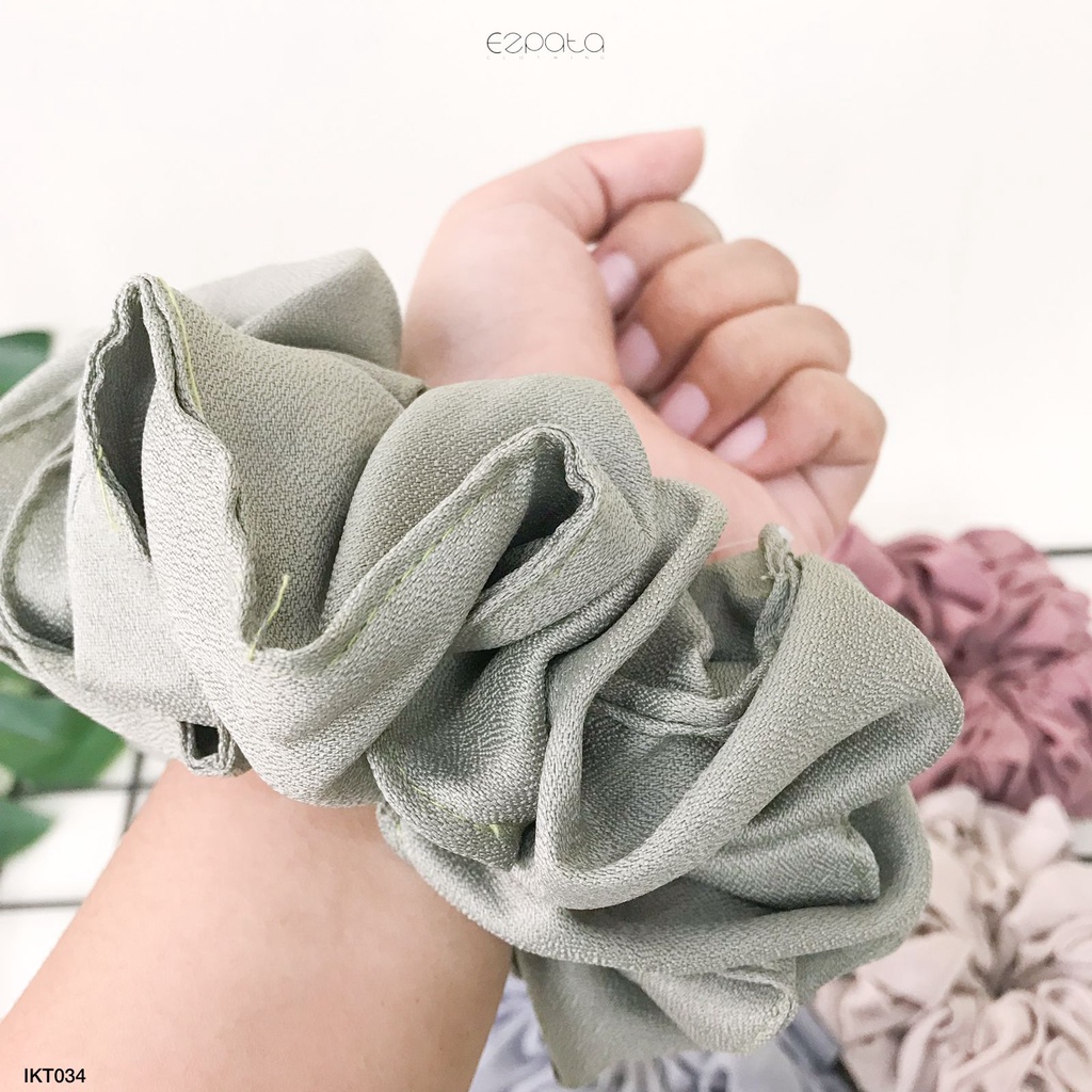 Ezpata Scrunchie Tebal Premium Hijab Ikat Rambut Warna Soft Random Termurah Berkualitas