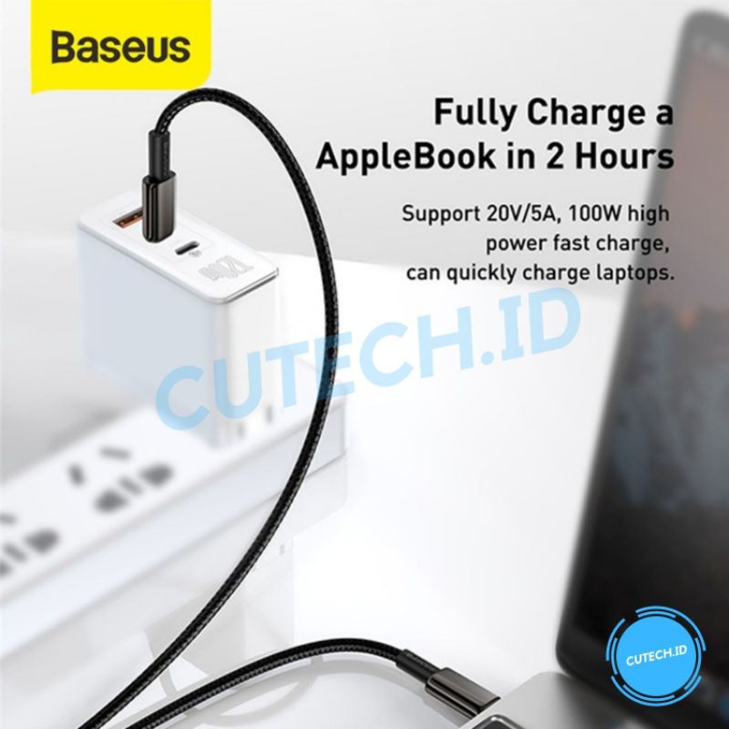 BASEUS KABEL DATA TYPE C TO TYPE C FAST CHARGE PD QUICK CHARGE 4.0 100W