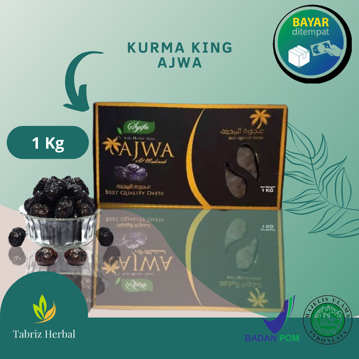 

Kurma King Ajwa Dates syifa Premium 1 Kg Buah Korma King Ajwa 1 Kg