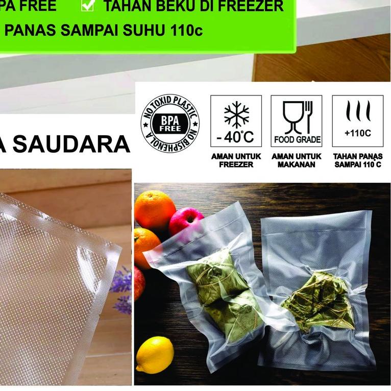 

❅ 17x25 Plastic vacuum bag emboss 50pcs / plastik vakum sealer / plastik vakum makanan / vacuum sealer ☂