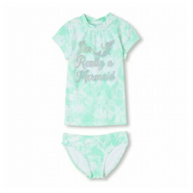  Baju  renang  anak tie dye mermaid rashguard Shopee Indonesia 