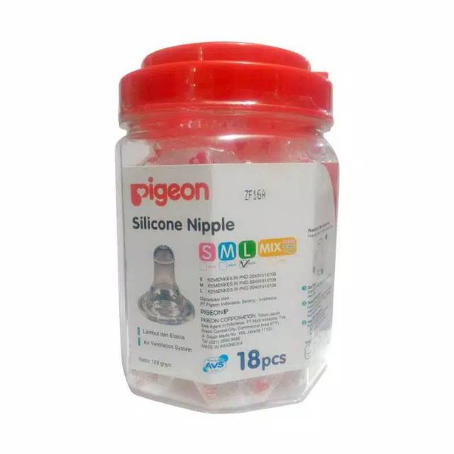 PIGEON-NIPPLE STANDART TOPLES DOT SILICONE DOT BOTOL SUSU SLIM NECK