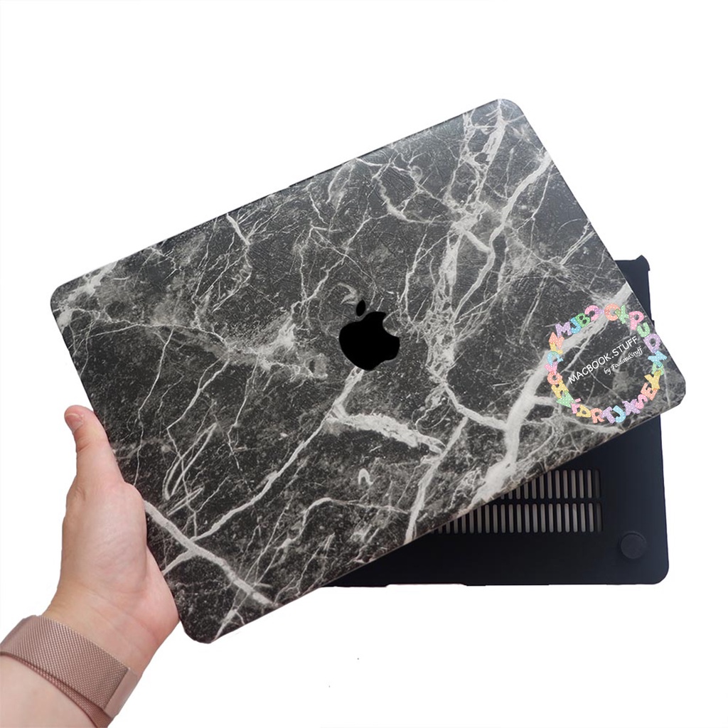 MACBOOK Case LEATHER M.BLACK 3D NEW AIR PRO RETINA 11 12 13 14 15 16 INCH NON /  WITH CD ROOM / TOUCHBAR / TOUCH ID / M1 2020 2021 2022