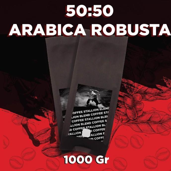 

Biji Kopi Blend 50% ARABICA 50% ROBUSTA Kopi Susu 1000 gr - BEANS