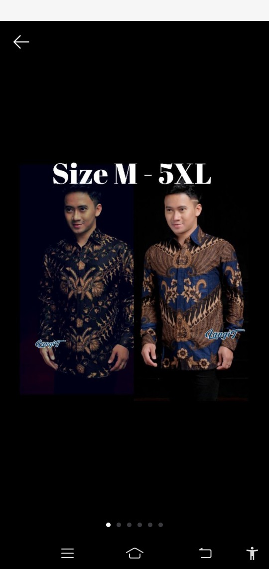 Batik Pria Jumbo Big Size Kemeja Batik Lengan Panjang M L Xl Xxl Xxxl Xxxxl Xxxxxl 05