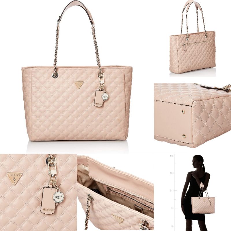 GUESS CESSILY TOTE BAG ROSEWOOD