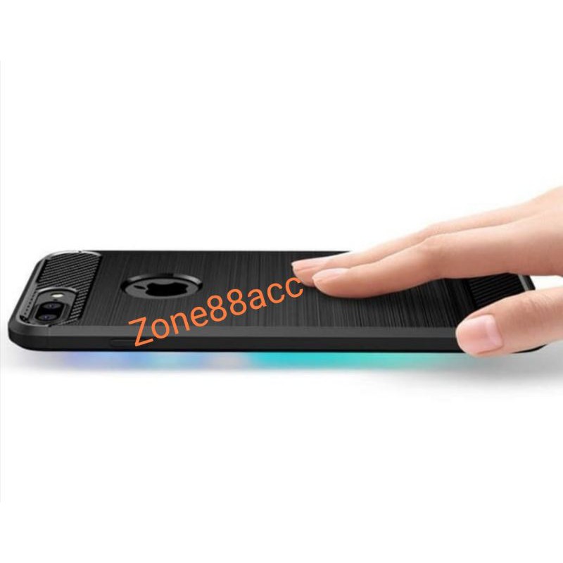Silicon Case Iphone 7 8 Plus 7Plus 8Plus Softcase iPAKY Carbon Casing Cover TPU Silikon Soft Jelly elegan pelindung belakang handphone