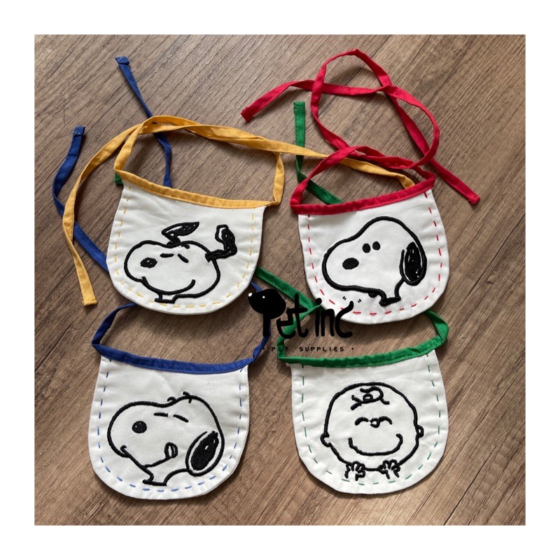 korea snoopy peanut bib