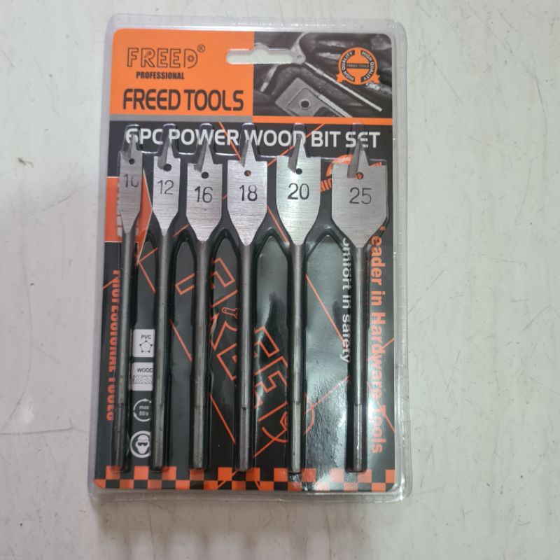 mata bor kipas set 6 pcs kayu