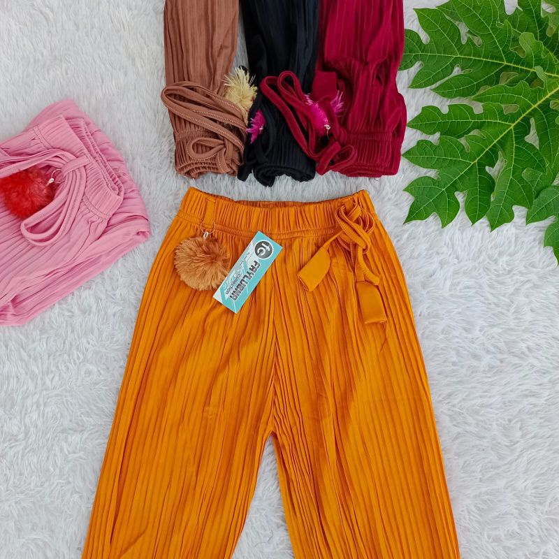 Celana Jogger Plisket Anak Perempuan 4-15 Tahun / Jogger Plisket Anak Perempuan / Celana Aladin Anak Perempuan / Jogger Plisket Anak