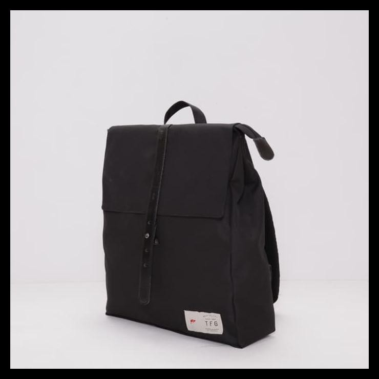MODEL TERKINI TAS RANSEL CASUAL LAPTOP PRIA WANITA - TFG BACKPACK TOWNY 410 BLACK PRODUK LARIS