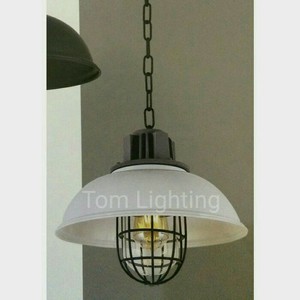 813. Lampu Kap Cup Gantung Edison Besi Retro Minimalis Cafe Industri