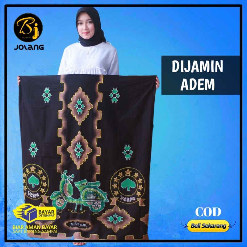 Sarung Santri Hadrah Keren Premium Dewasa Mahda Pekalongan Batik Tulis Alima Lukis Motif Bali Aksara