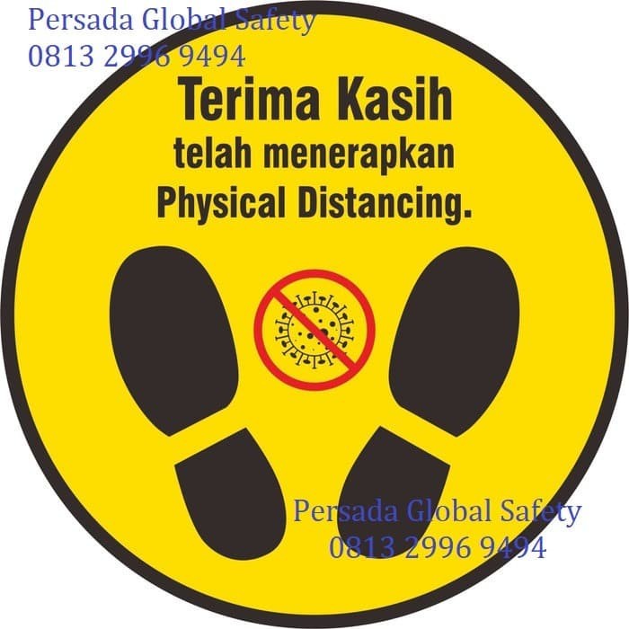 

stiker jaga jarak / sticker physical distancing jaga jarak lantai