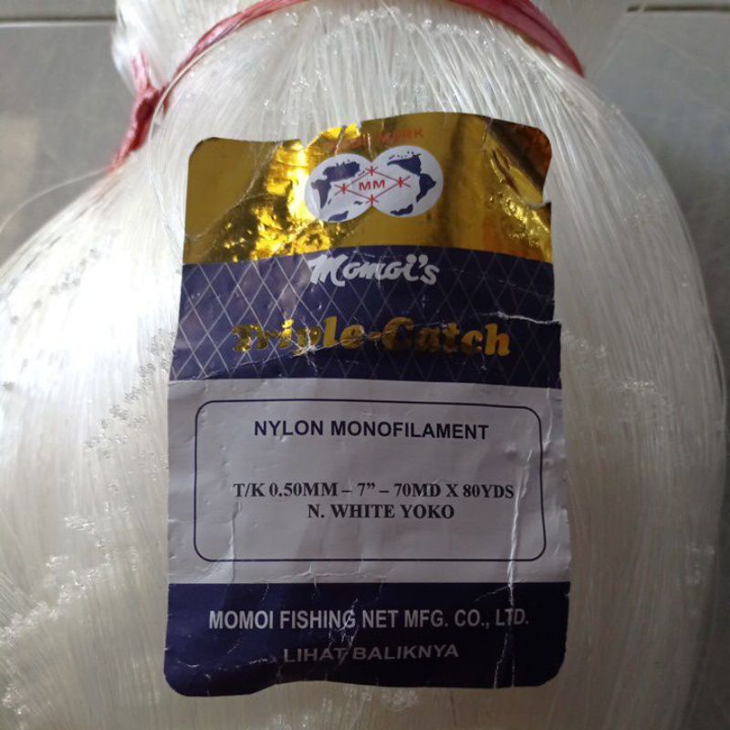 Jaring Ikan Momoi 0.50 7 inchi 70md/80yds Jaring Ikan Senar Jaring Pukat Ikan Jaring Ikan Murah Jari