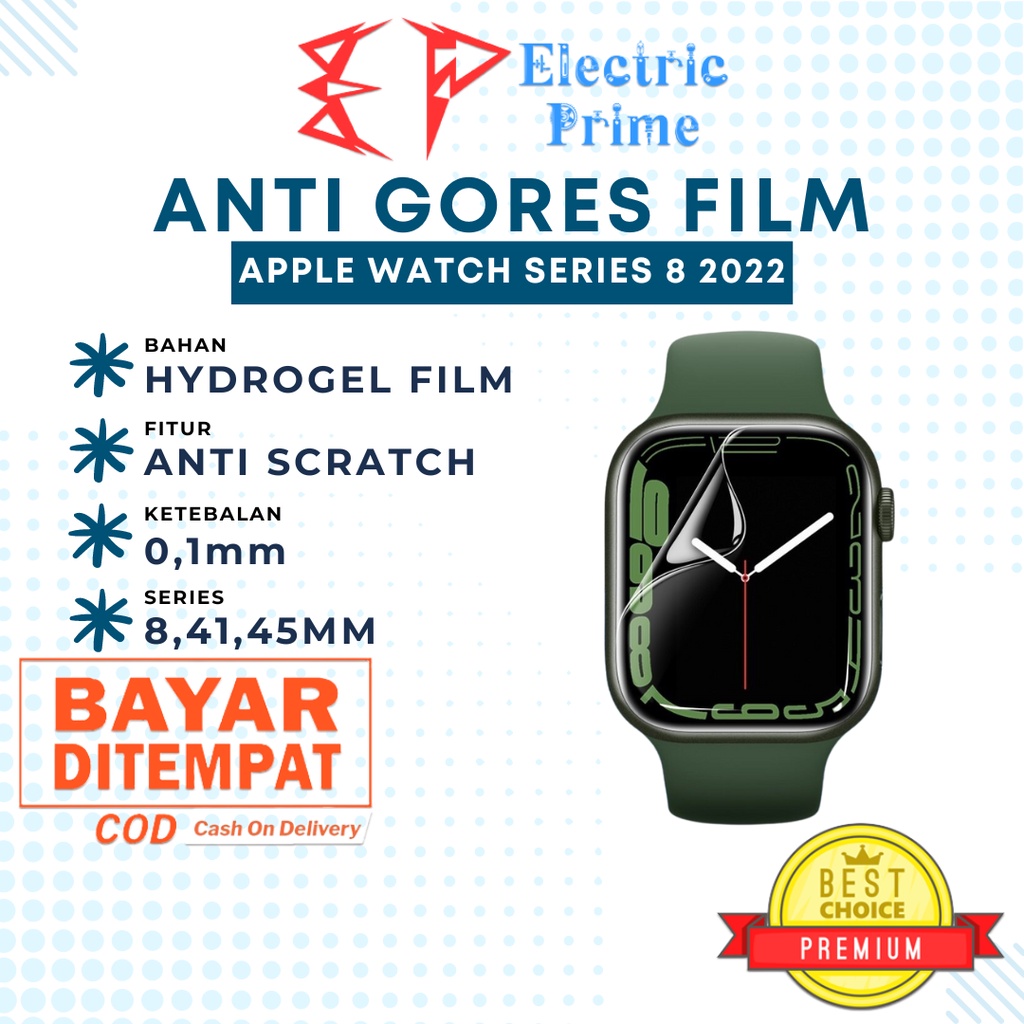 Anti Gores Apple Watch Series 8 9 2023 Film Hydrogel 41mm 45mm Screen Guard Free 1pc Screen Protector iWatch TPU Pelindung Layar Smartwatch