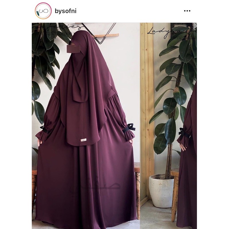 Khimar Ladysa Windsore Wine bysofni