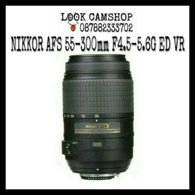 LENSA TELE ZOOM KAMERA DSLR NIKON NIKKOR 55-300mm 55-300 F4.5-5.6G ED DX VR FOR D3300 D3400 D5300