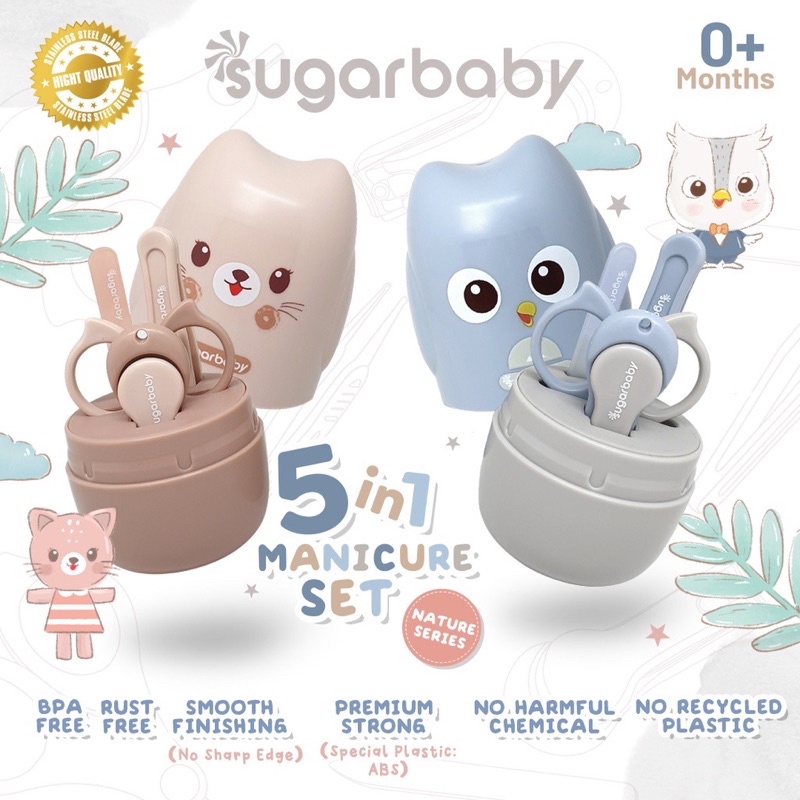 Sugar Baby Manicure Set 5 in 1 sugarbaby gunting kuku bayi set