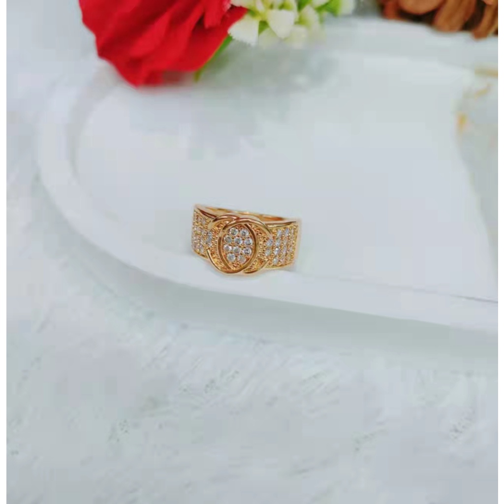 Cincin Xuping Permata Lapis Emas Perhiasan Fashion 1226-1228