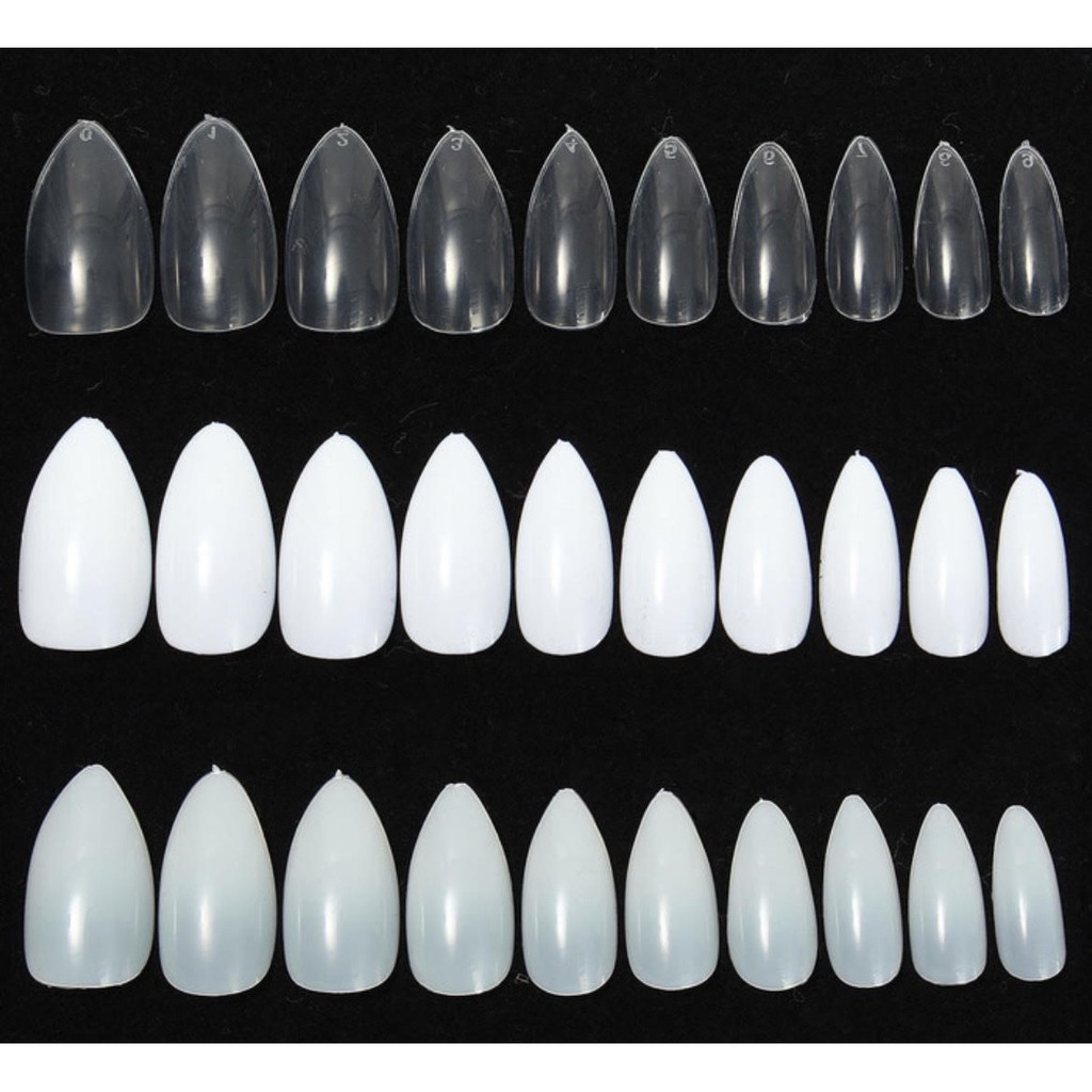 KUKU PALSU STILETTO  / STILETTO Full Tip Warna Clear / Fake Nail Full Tip STILETTO