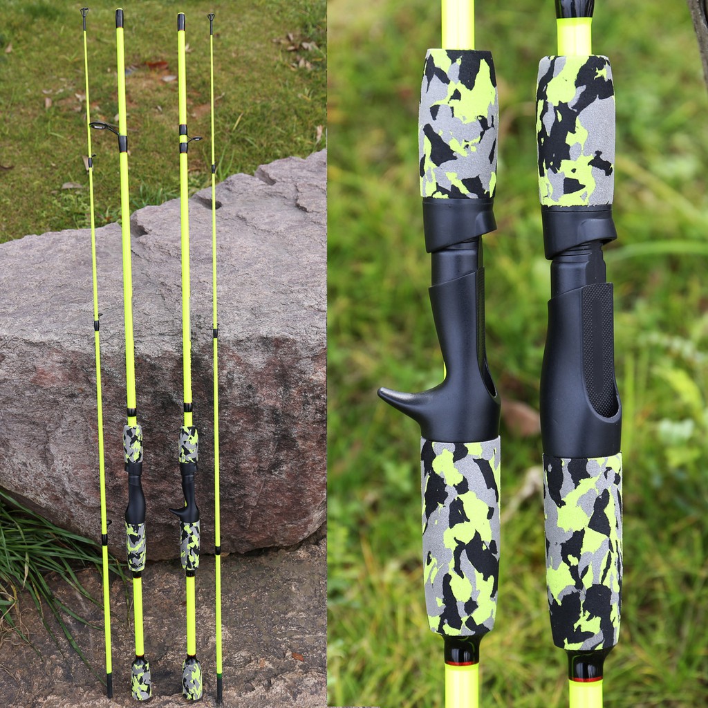 Sougayilang 1.8M Spinning/Casting Fishing Rod 2 Bagian Carbon Fiber Fishing Tackle Outdoor Fishing Joran Pancing