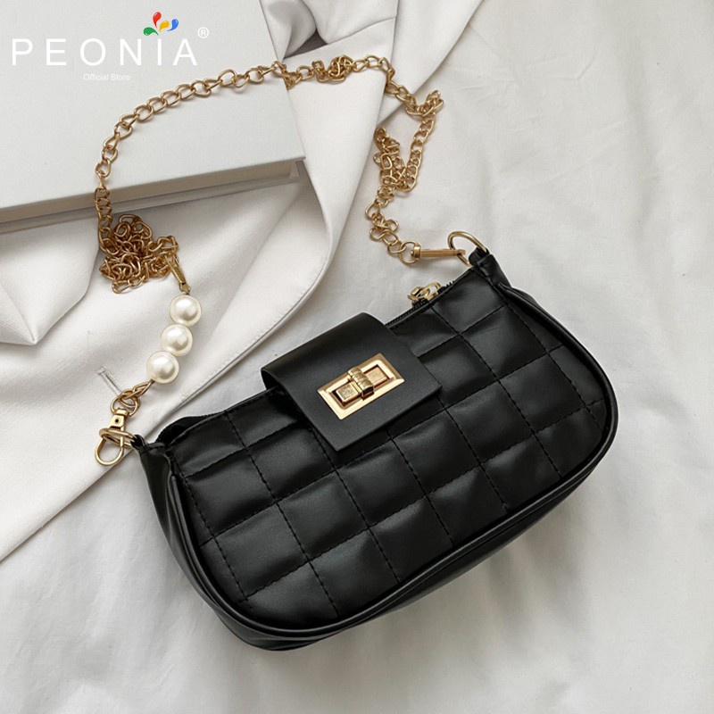 tas selempang wanita terbaru korea mini sling bag kekinian kondangan N9G6 cewek multifungsi rantai c