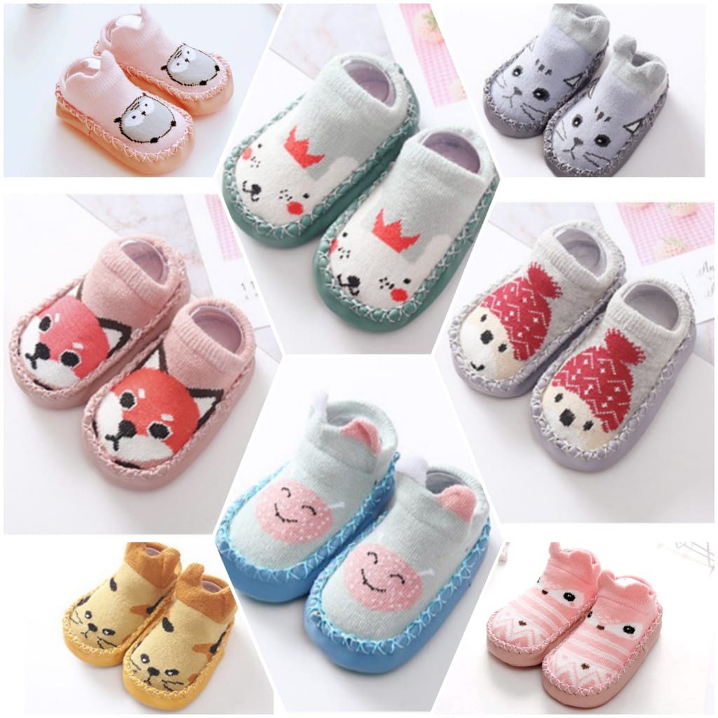 NunuLisaTan - UTIE PIE moccasins anak baby kaos kaki antislip anak bayi import