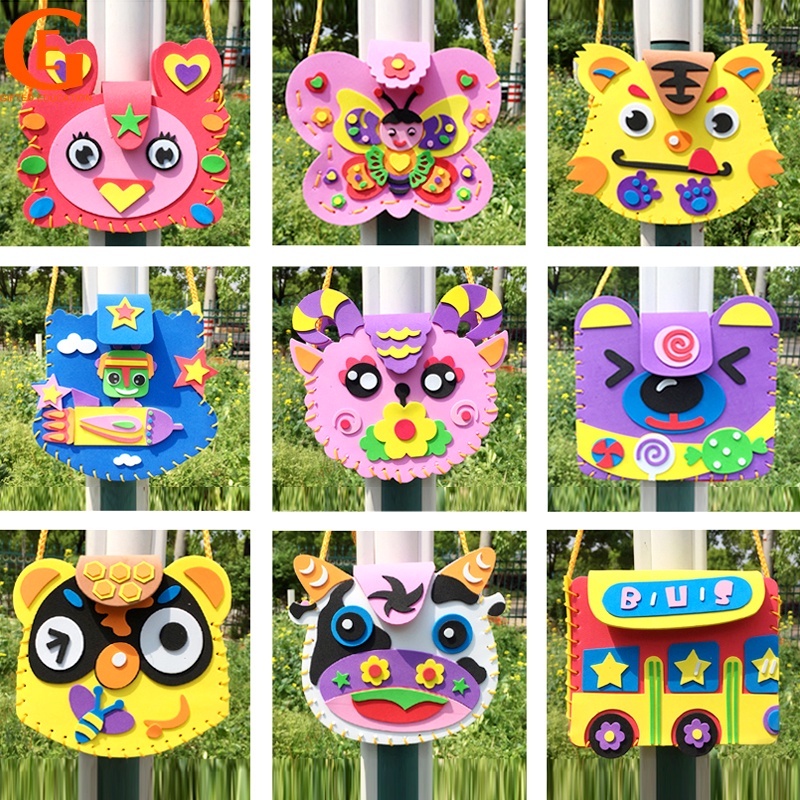 Anak Handmade Tas Mainan Anak DIY Kartun Busa EVA Handbag Artscraft Mainan Edukasi Dini