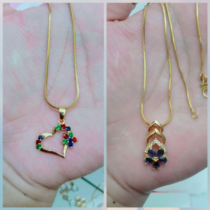 kalung+liontin xuping wanita berlapis emas uk45cm.  93@L