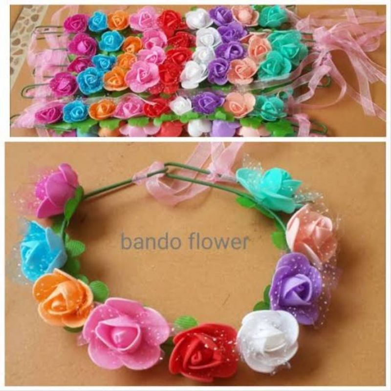 bando bunga mahkota/mahkota bandana bando bunga