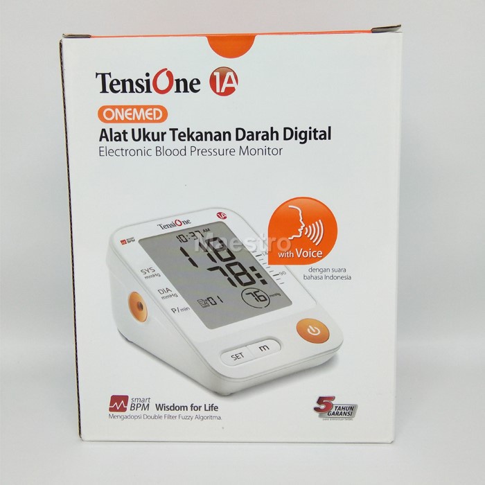 Tensimeter Digital Dengan Suara Bahasa Indonesia TensiOne 1A Alat Tensi Darah