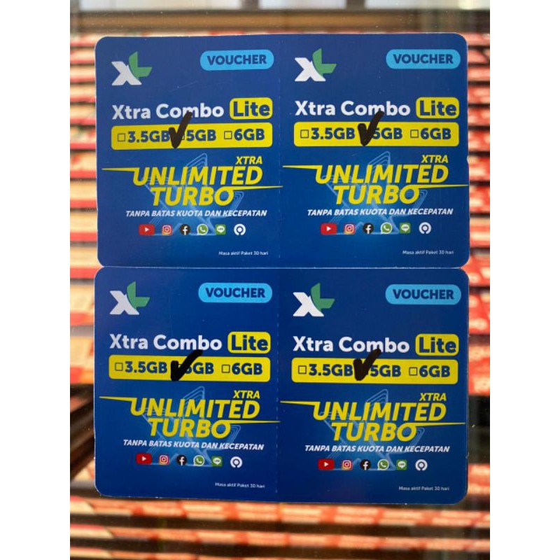 VCR XL COMBO LITE 6GB 4,5B NASIONAL 1GB LOKAL 4G UNLIMITED [ CEK HARGA GROSIR ]