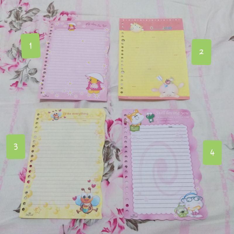 Limited edition kertas binder Olala bee cow amson snoopy yoshiro diet diary unik lucu