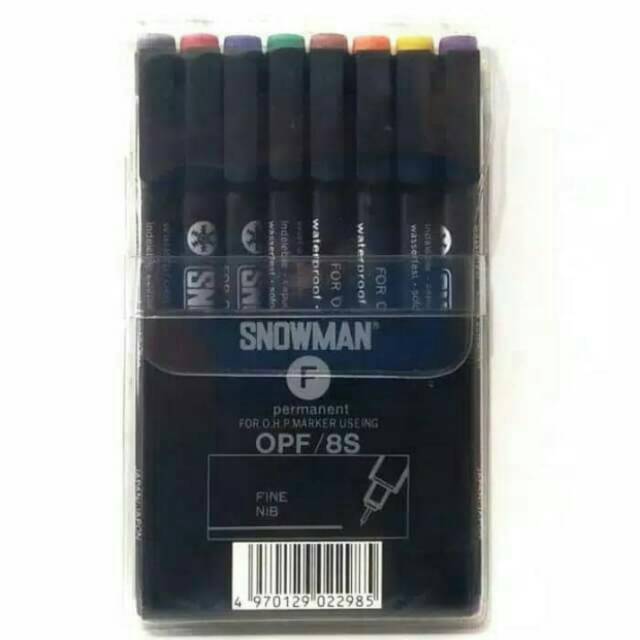 Snowman OHP Marker Permanent OPF/8S Fine Nib
