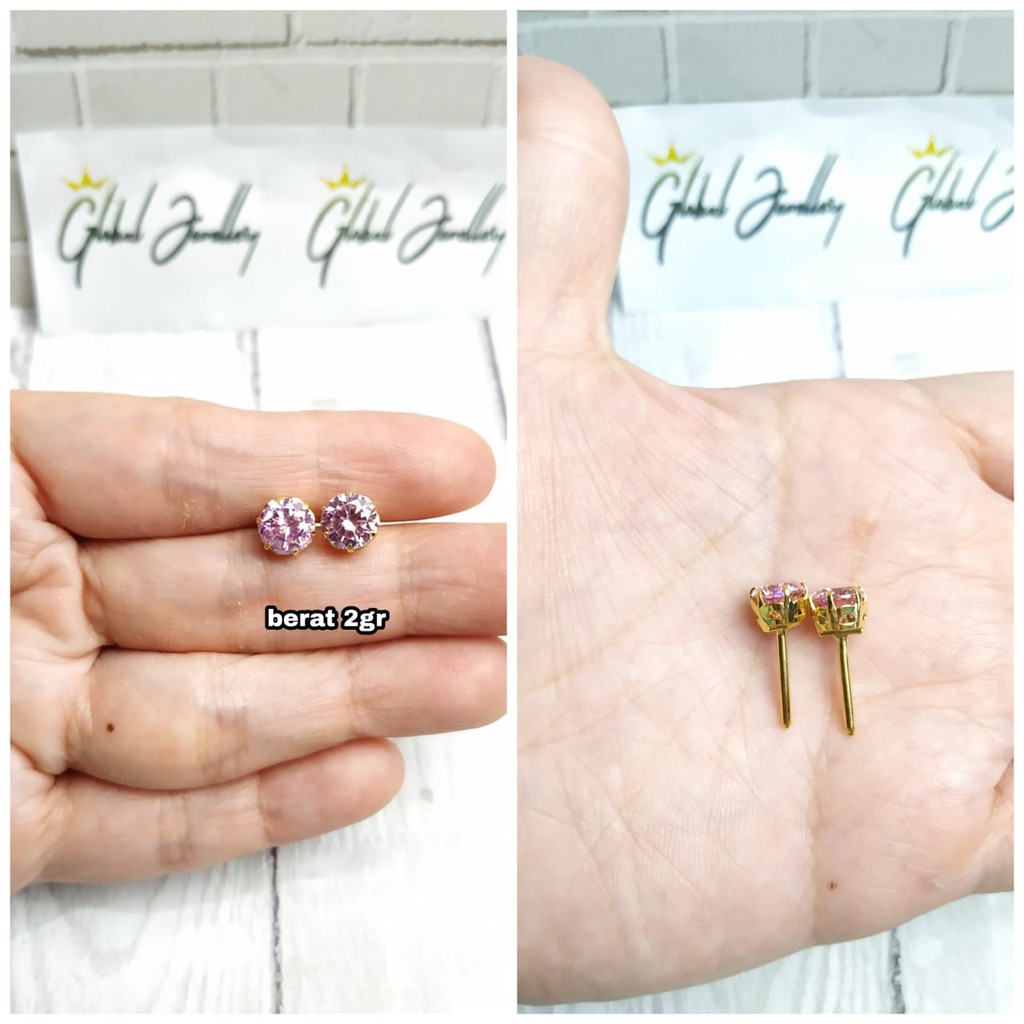 GIWANG DESI MATA PUTIH PERAK ASLI S925 GLOBAL JEWELLERY CJ037