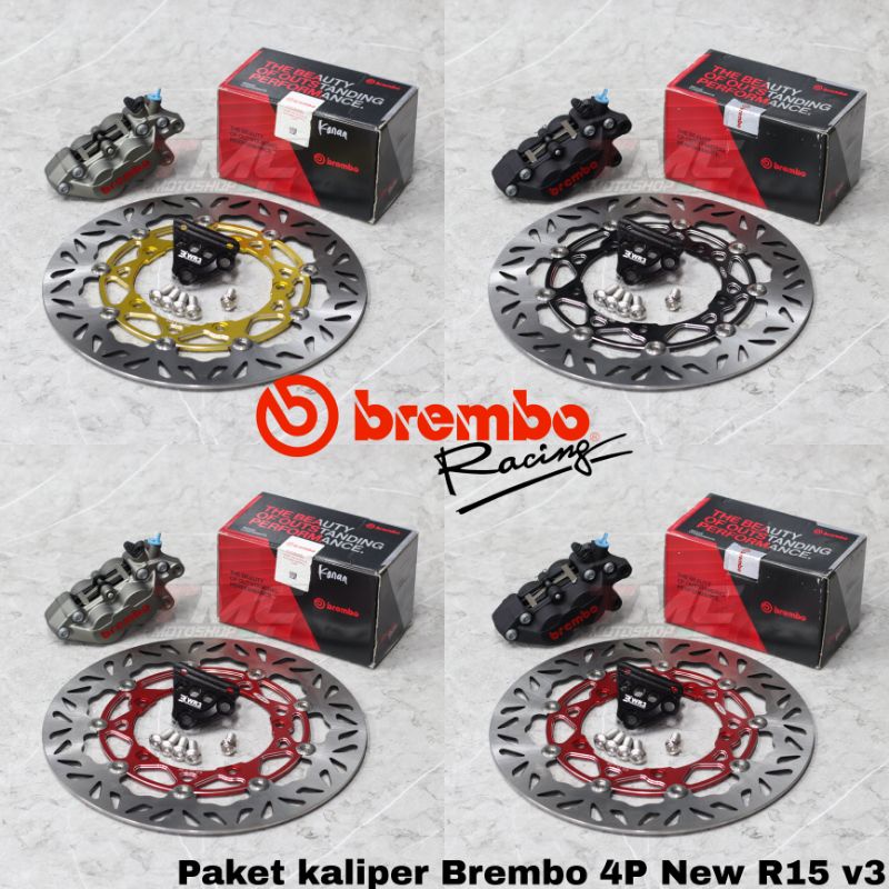 Paket Rem Kaliper Brembo New R15 R15v3 kaliper Brembo 4P Original