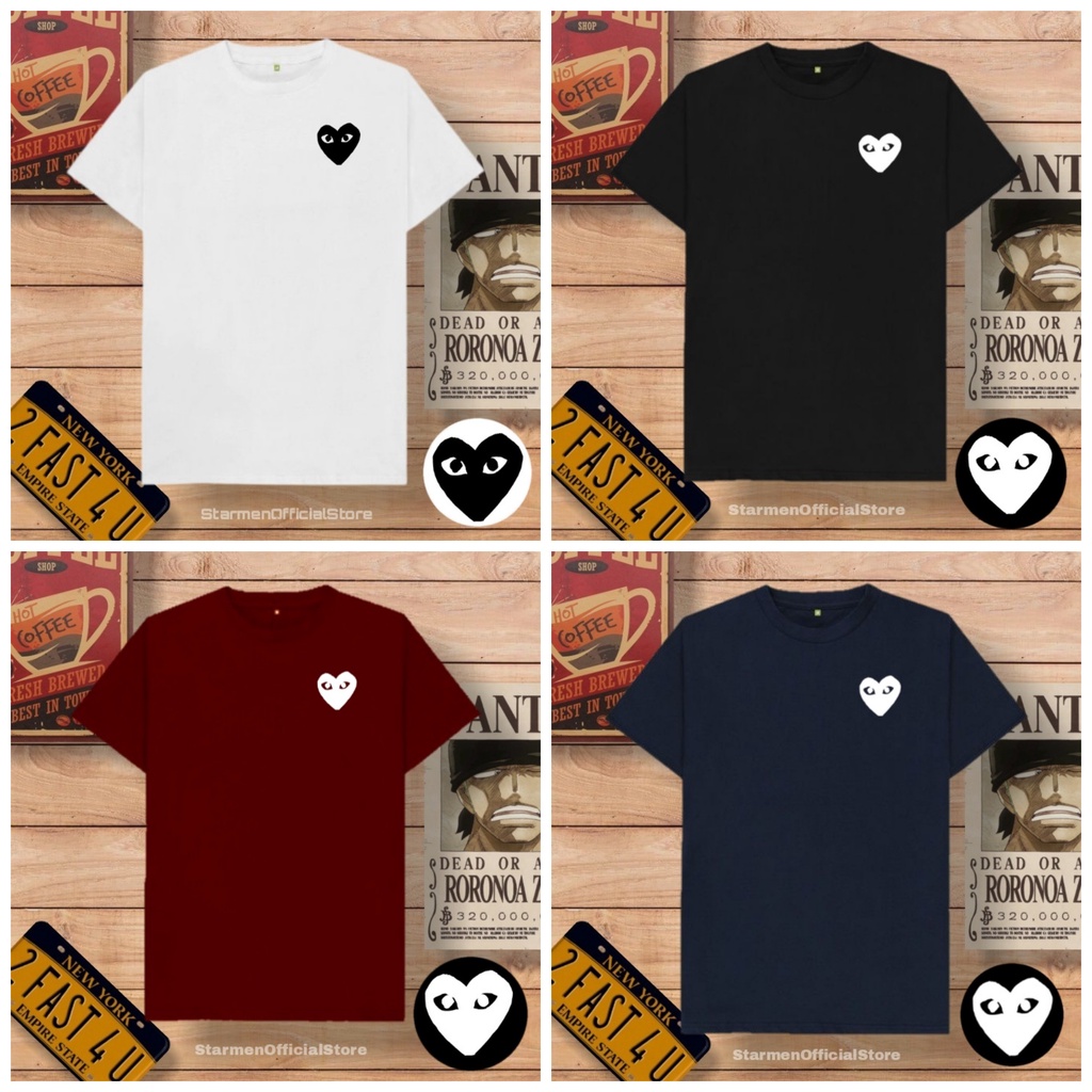 Kaos Distro Unisex CDG Katun Combed 30s / sablon polyflex /polyflex premium / Pakaian Pria Wanita Atasan Cowok Cewek /kaos kekinian / kaos viral / tshirt tumbrl tee basic /SIZE M , L , XL , XXL / kaus oblong oversize kaos murah best seller ready