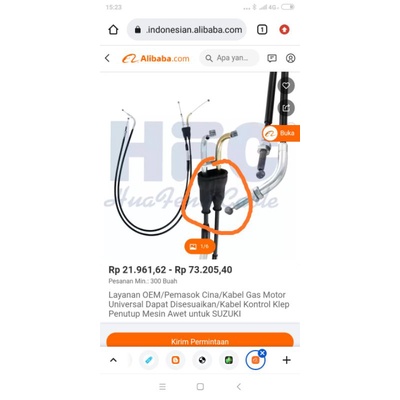 KARET PELINDUNG KABEL GAS UNIVERSAL