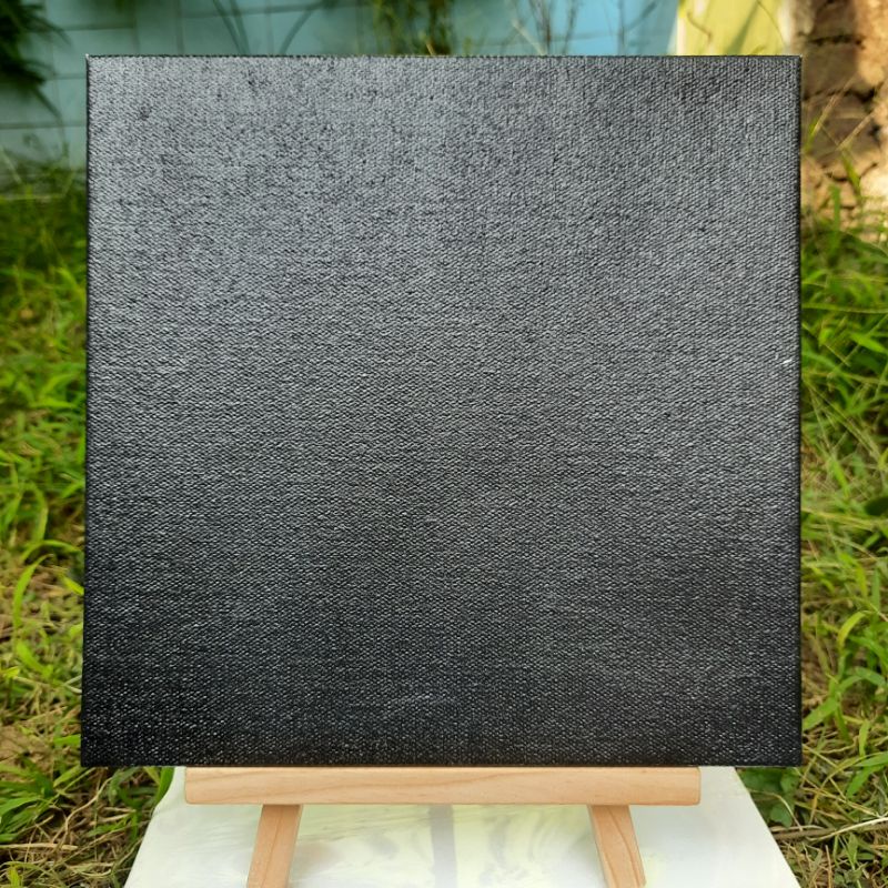 

kanvas lukis hitam black 30x30 melukis estetik canvaa hitam elegant anak belajar mewaenai kreatif