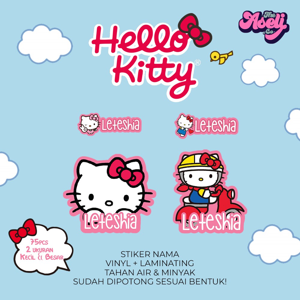 

STIKER LABEL NAMA HELLO KITTY TAHAN AIR