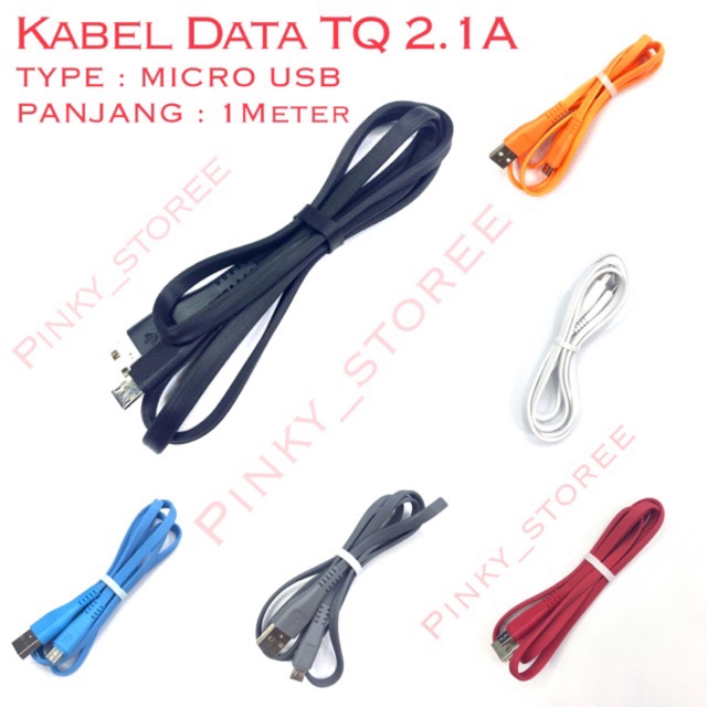 Kabel Data Micro USB / Type C / LIGHTNING/ IPHONE/ Kabel charger 2.1A 1Meter