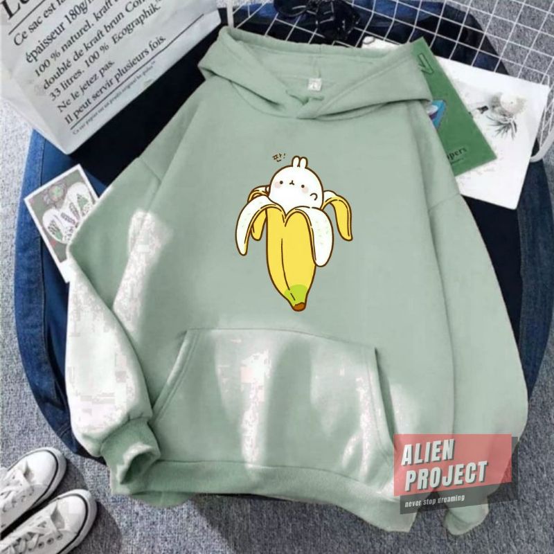 Alien Project Hoodie Banana Hoodie cewek Hoodie Wanita