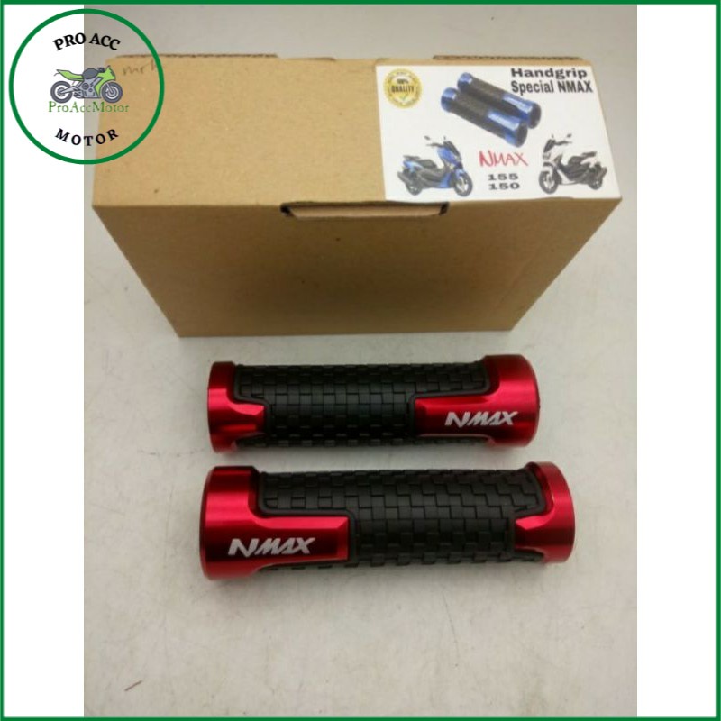 Grip stang handgrip motor bahan karet aluminium Logo Nmax