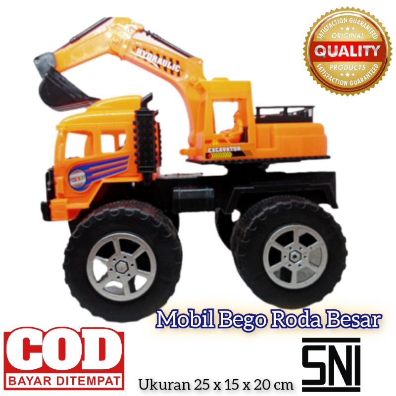 Mainan Anak Laki Laki Buldoser Keruk Pasir Ban Besar / Mobil Truk Eskavator