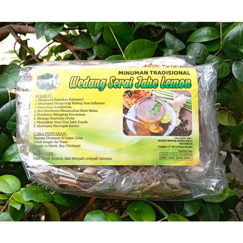 

Wedang Sereh minuman herbal isi 10 sachet serai jahe lemon dan rempah rempah