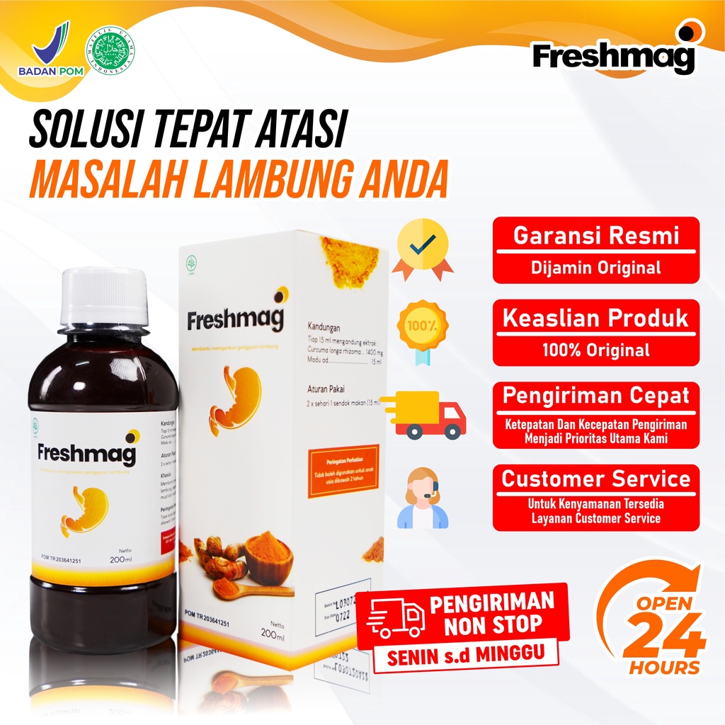 Paket Kronis 3 Botol Freshmag - Fresh Maag Mag Bantu Atasi Asam Lambung Infeksi &amp; Tungkak Lambung Maag Kronis Aku Magh Lancarkan Sirkulasi Darah Isi 200ml