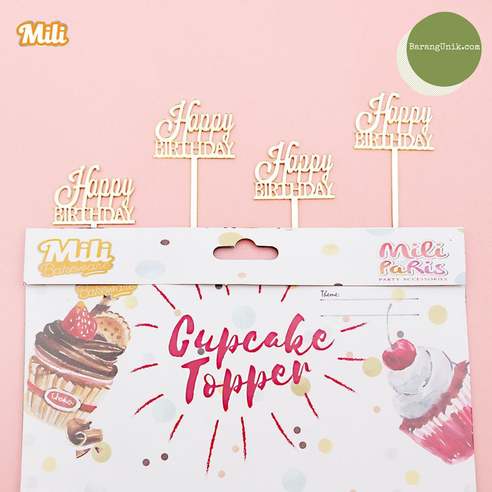 TUSUKAN TOPPER CAKE HIASAN KUE CUPCAKE  PARTY 