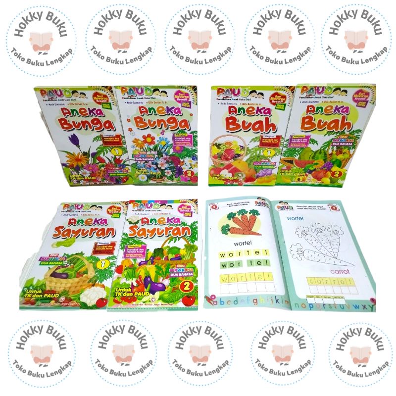 Buku Seri Mewarnai TK Paud || Seri Mewarnai Kreatif Bunga Sayur Buah (Part 1)