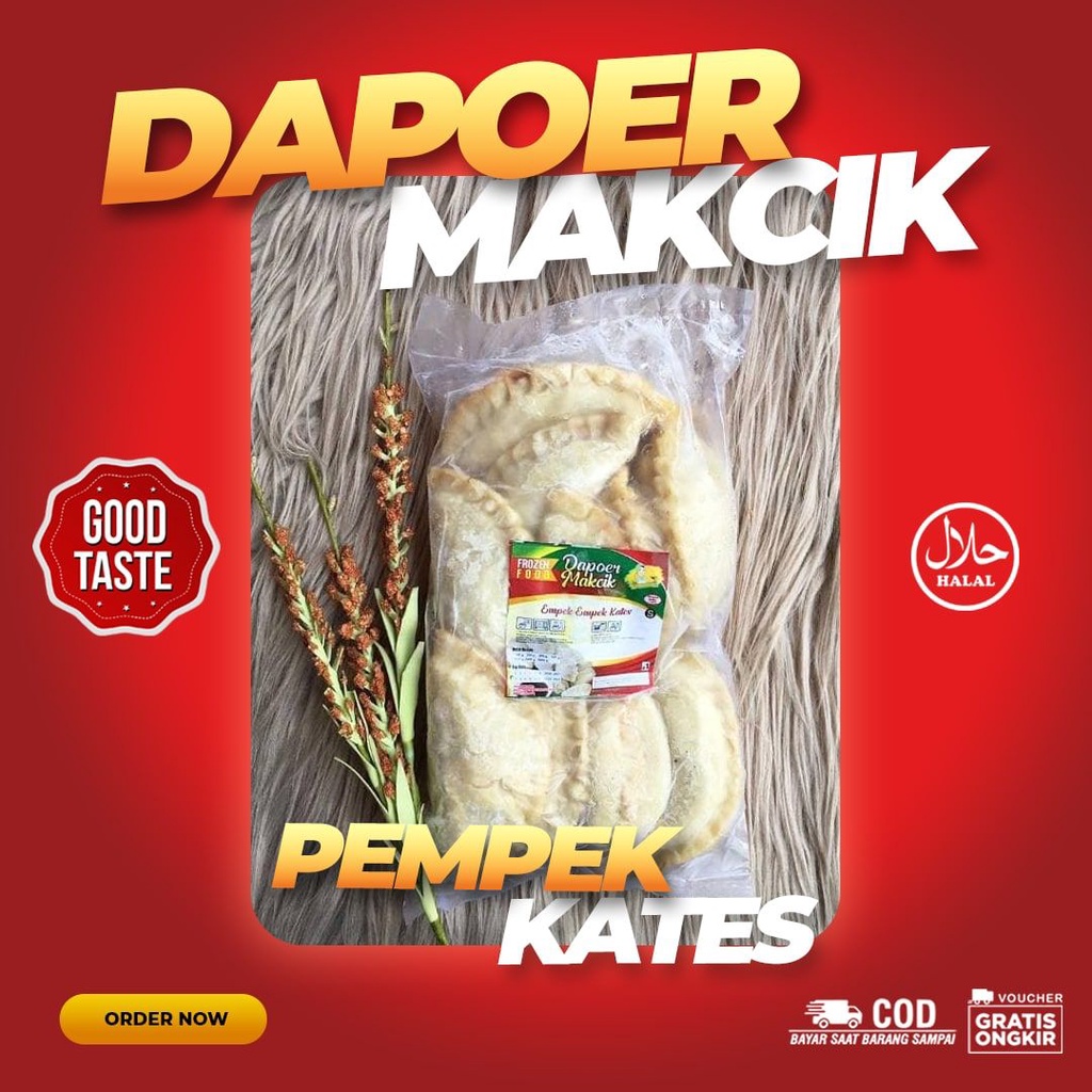 Empek-empek Kates Dapoer MakCik + Cuko Asli Palembang Pempek Mpek-mpek Frozen Food Murah Enak